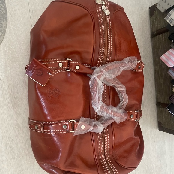 Manufactus Brown Leather Duffle Bag - Picture 5 of 7